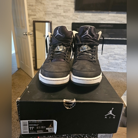 Jordan Retro 5 Mens 11.5 Oreo - Picture 5 of 5